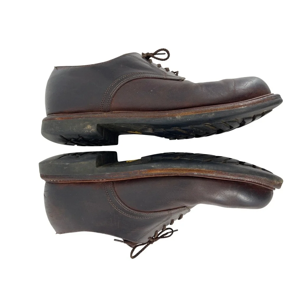 L.L. Bean Vintage Derby‎ Shoes Mens 13 M Brown Good Leather Vibram Oxford